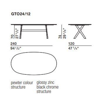 Molteni&C Стол Gatwick Calacatta marble 240 от Molteni & C