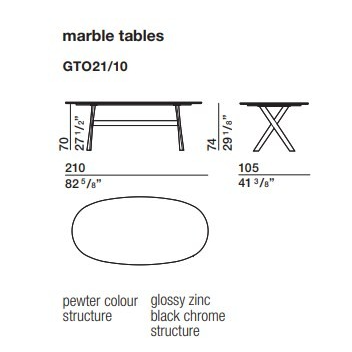 Molteni&C Стол Gatwick Calacatta marble 210 от Molteni & C