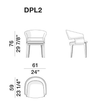 Molteni&C Стул в коже Devon DPL2 от Molteni & C