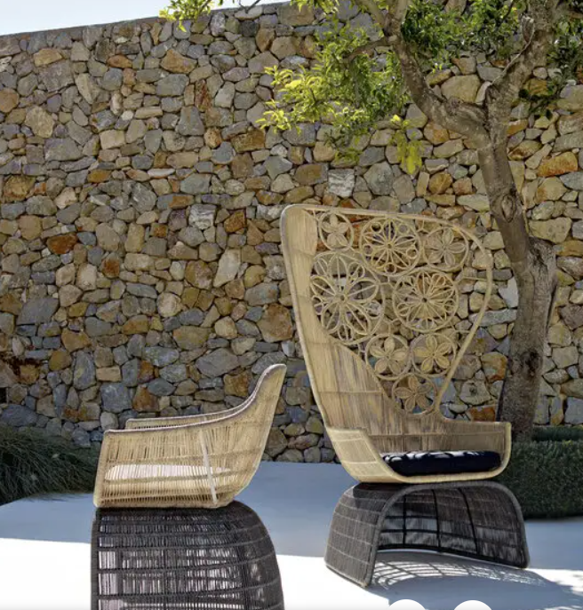 B&B Italia Уличное кресло Crinoline Natural abaca/Grey abaca от B&B Italia — в интерьере