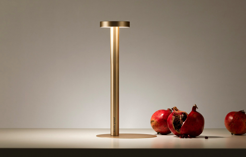 Davide Groppi Настольная лампа Tetatet Touch Matt gold от Davide Groppi — в интерьере