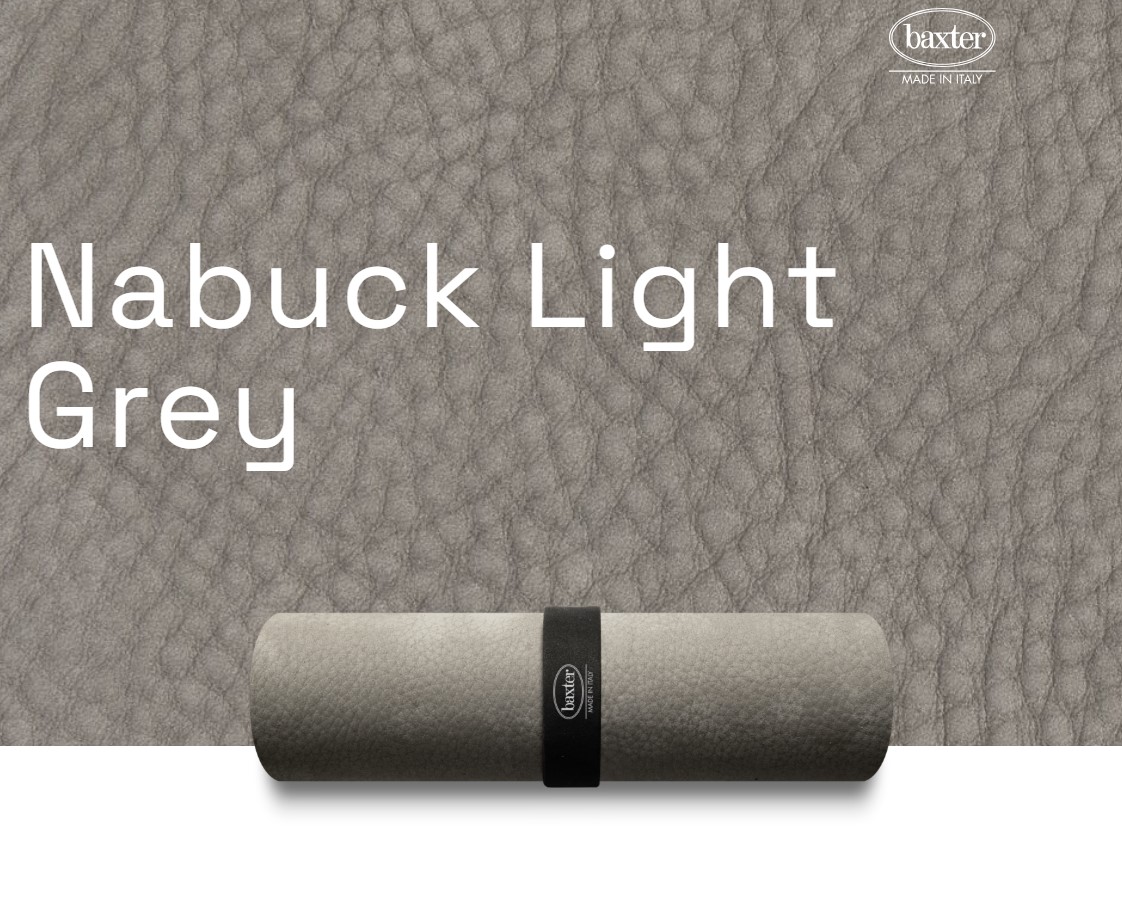 Baxter Двухмодульный диван Budapest Soft Nabuck Light Grey от Baxter
