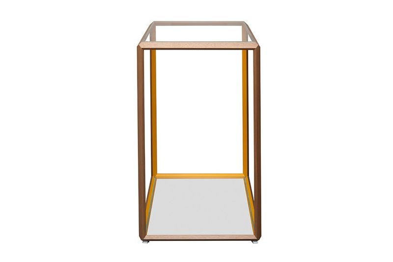 Molteni&C Журнальный столик 45° Eucalipto / Smoke Glass от Molteni & C