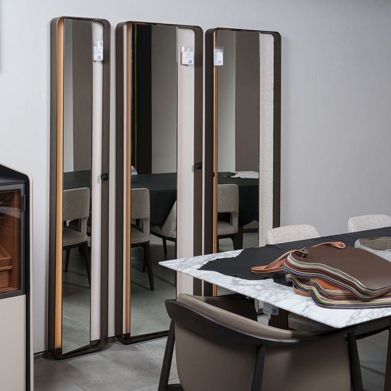 Flou Зеркало в металлической раме Bamboo от Flou — в интерьере