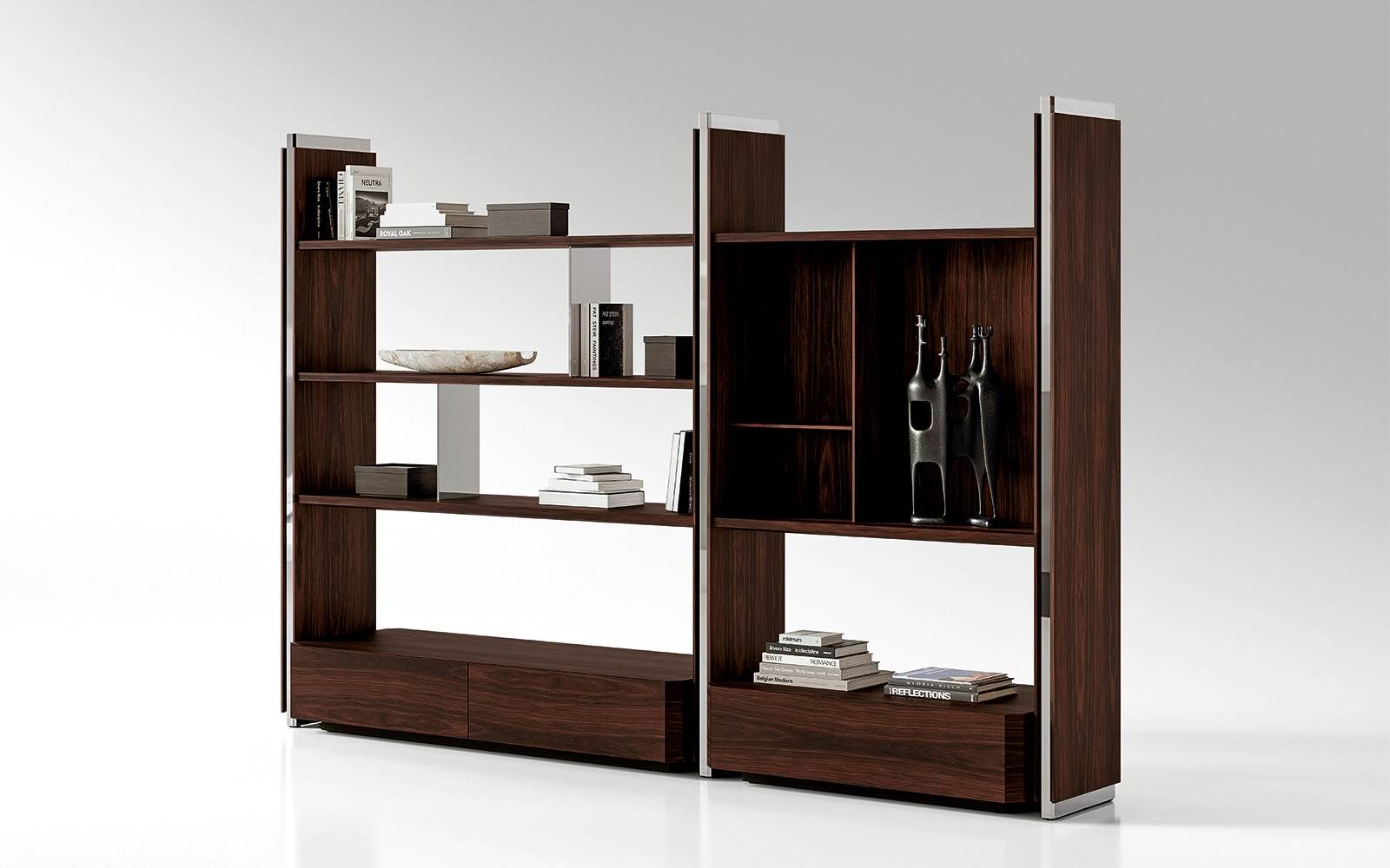 Minotti Стеллаж/библиотека Atlas Living System от Minotti — в интерьере