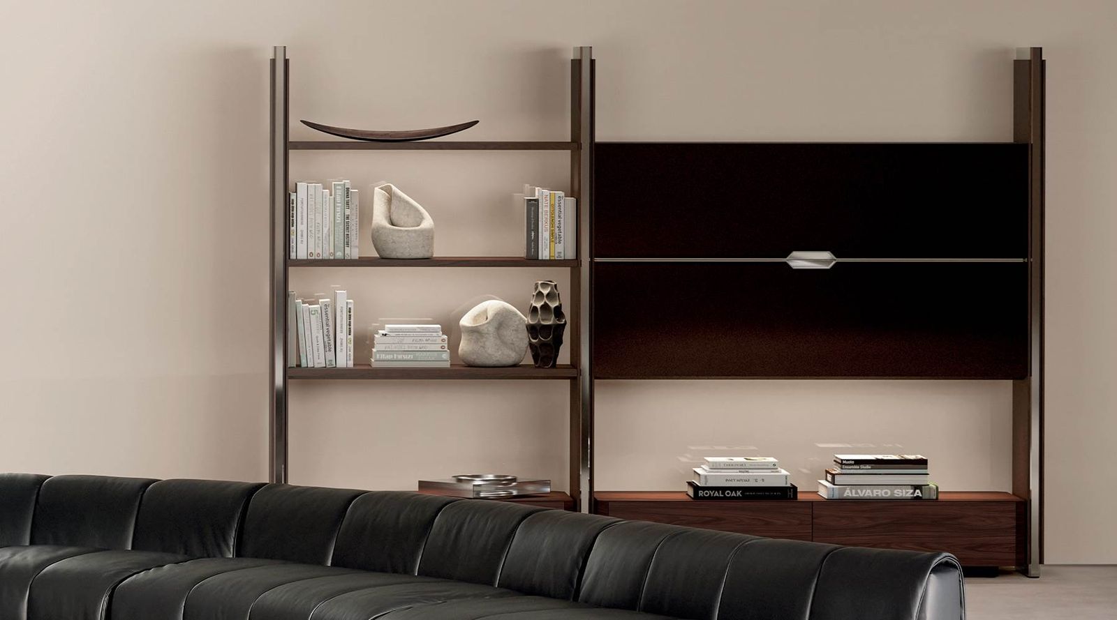 Minotti Стеллаж/библиотека Atlas Living System от Minotti — в интерьере
