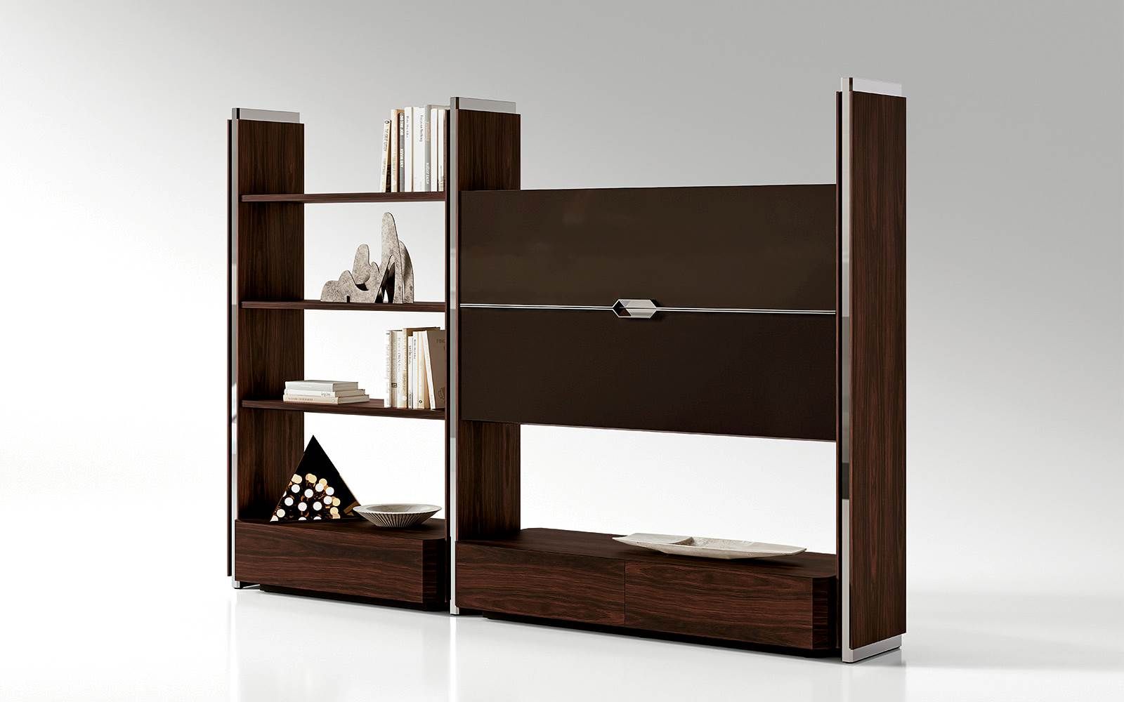 Minotti Стеллаж/библиотека Atlas Living System от Minotti — в интерьере