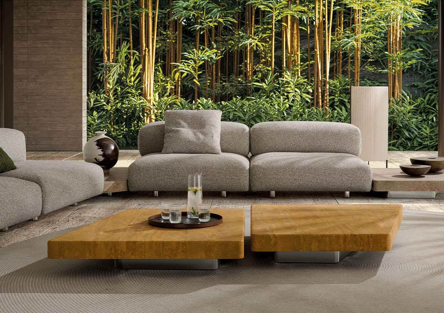 Minotti Уличный журнальный столик Orion "Outdoor" Coffee Table от Minotti — в интерьере