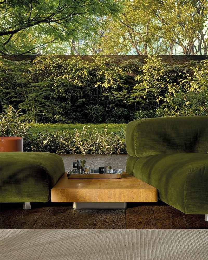 Minotti Уличный журнальный столик Orion "Outdoor" Coffee Table от Minotti — в интерьере