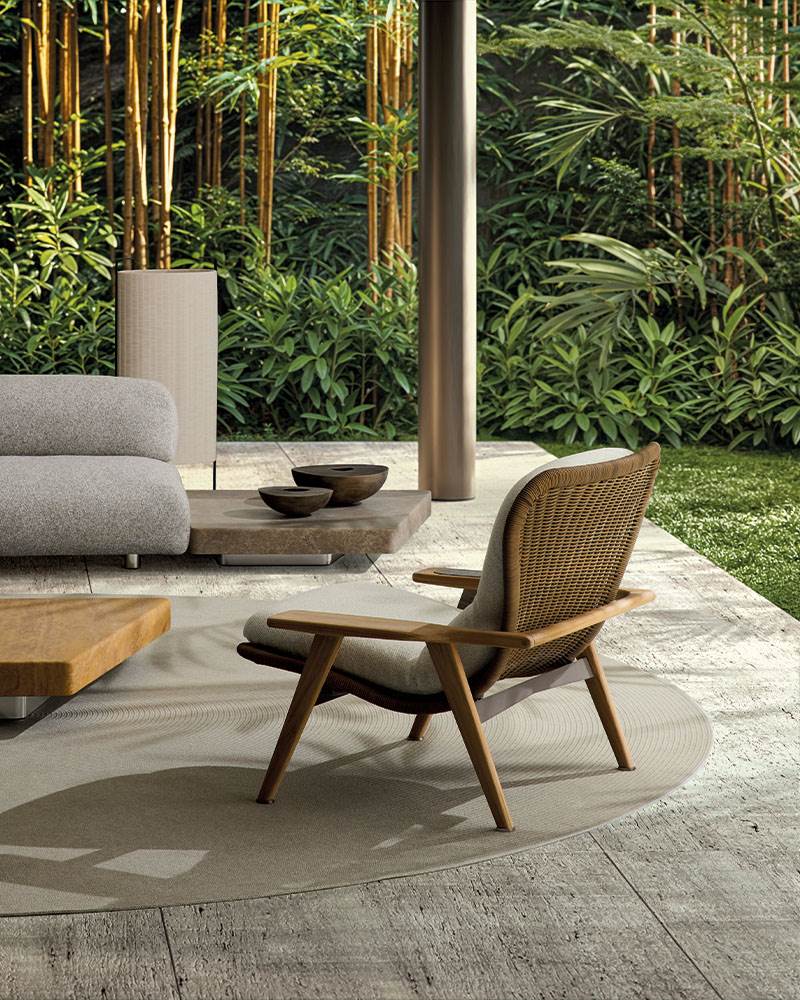 Minotti Уличное кресло Elas "Cord" Outdoor от Minotti — в интерьере