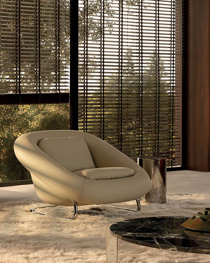 Minotti Кресло Barrel от Minotti — в интерьере
