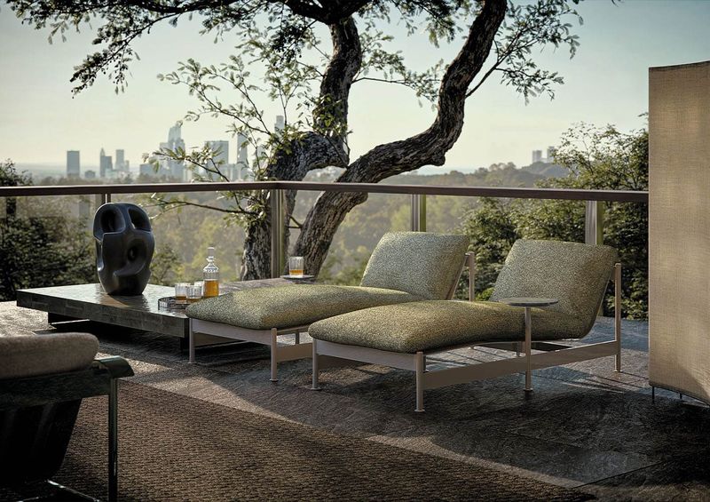 Minotti Уличный шезлонг Sandy от Minotti — в интерьере