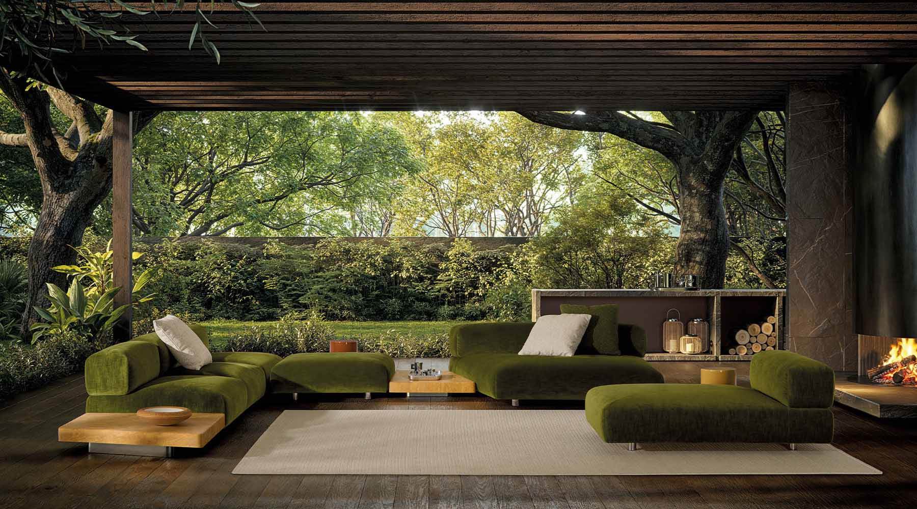 Minotti Уличный диван Orion "Outdoor" от Minotti — в интерьере