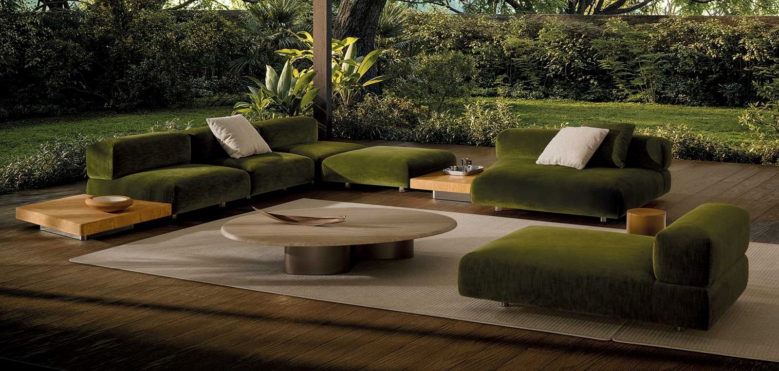 Minotti Уличный диван Orion "Outdoor" от Minotti — в интерьере