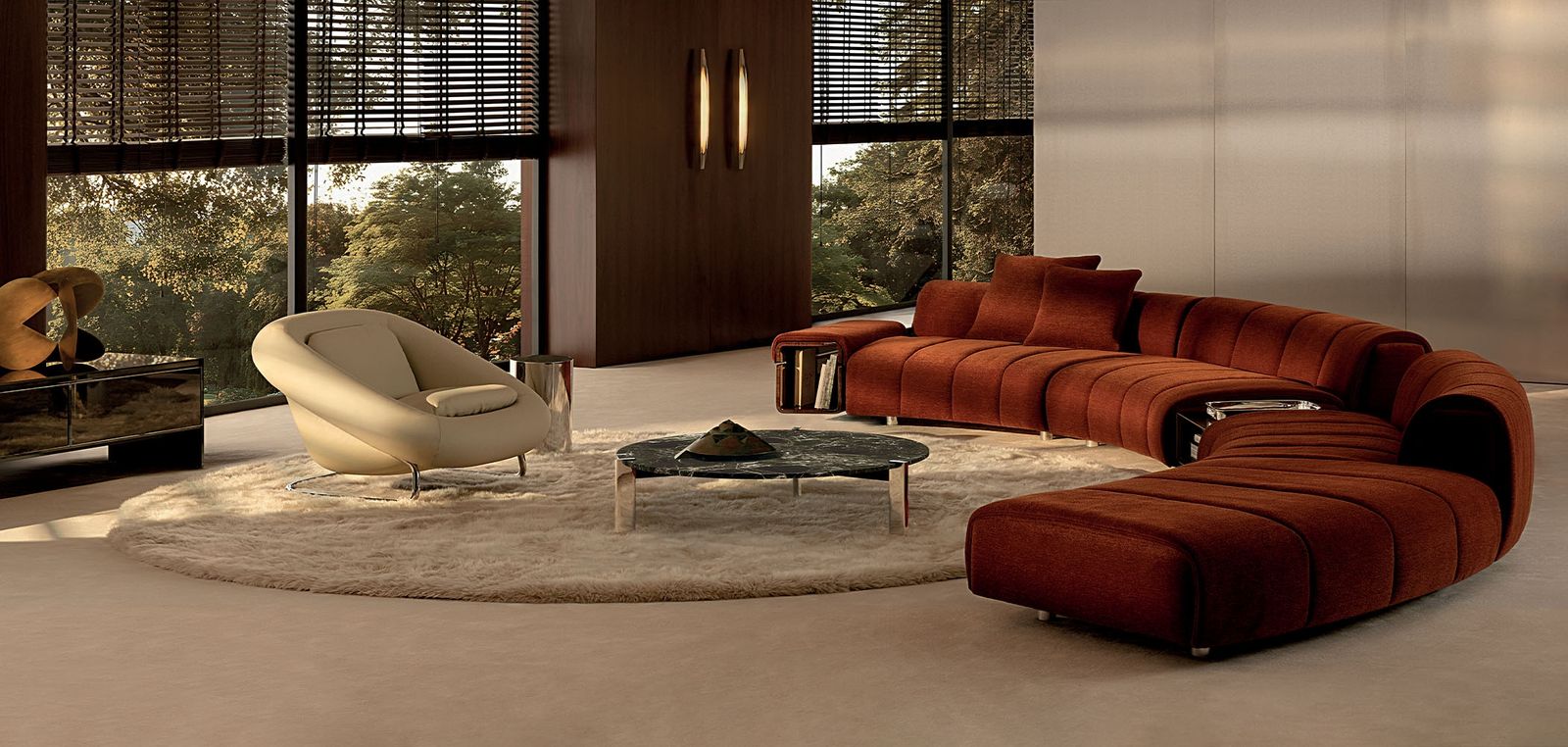 Minotti Диван Ruffle от Minotti — в интерьере