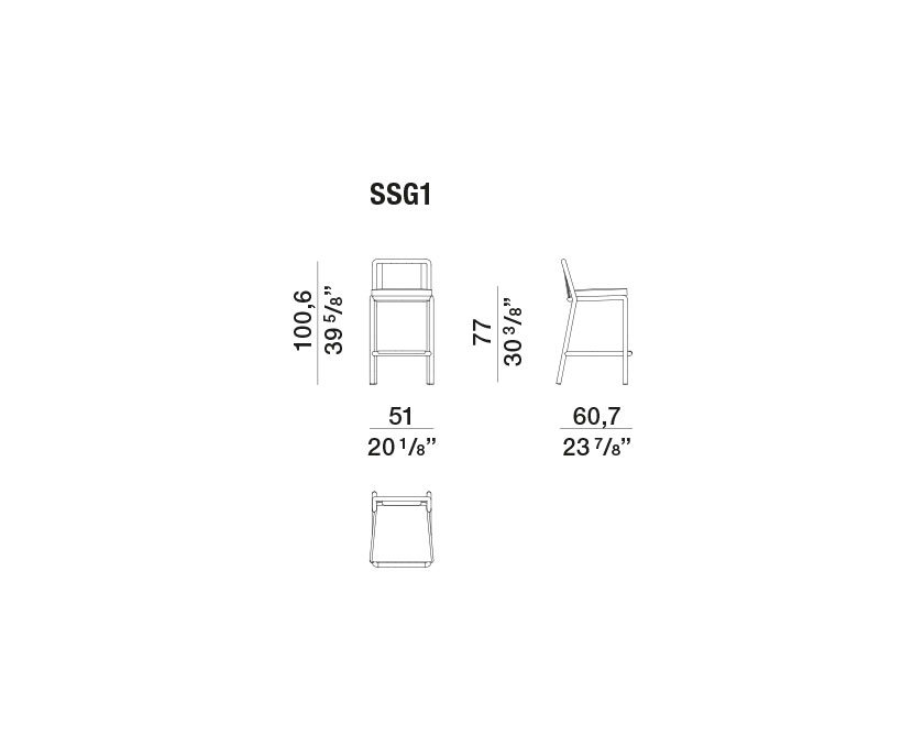 Molteni&C Уличный барный стул Soleva от Molteni & C