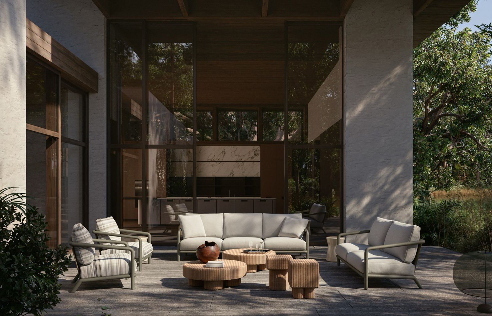 Molteni&C Уличный диван Soleva от Molteni & C — в интерьере