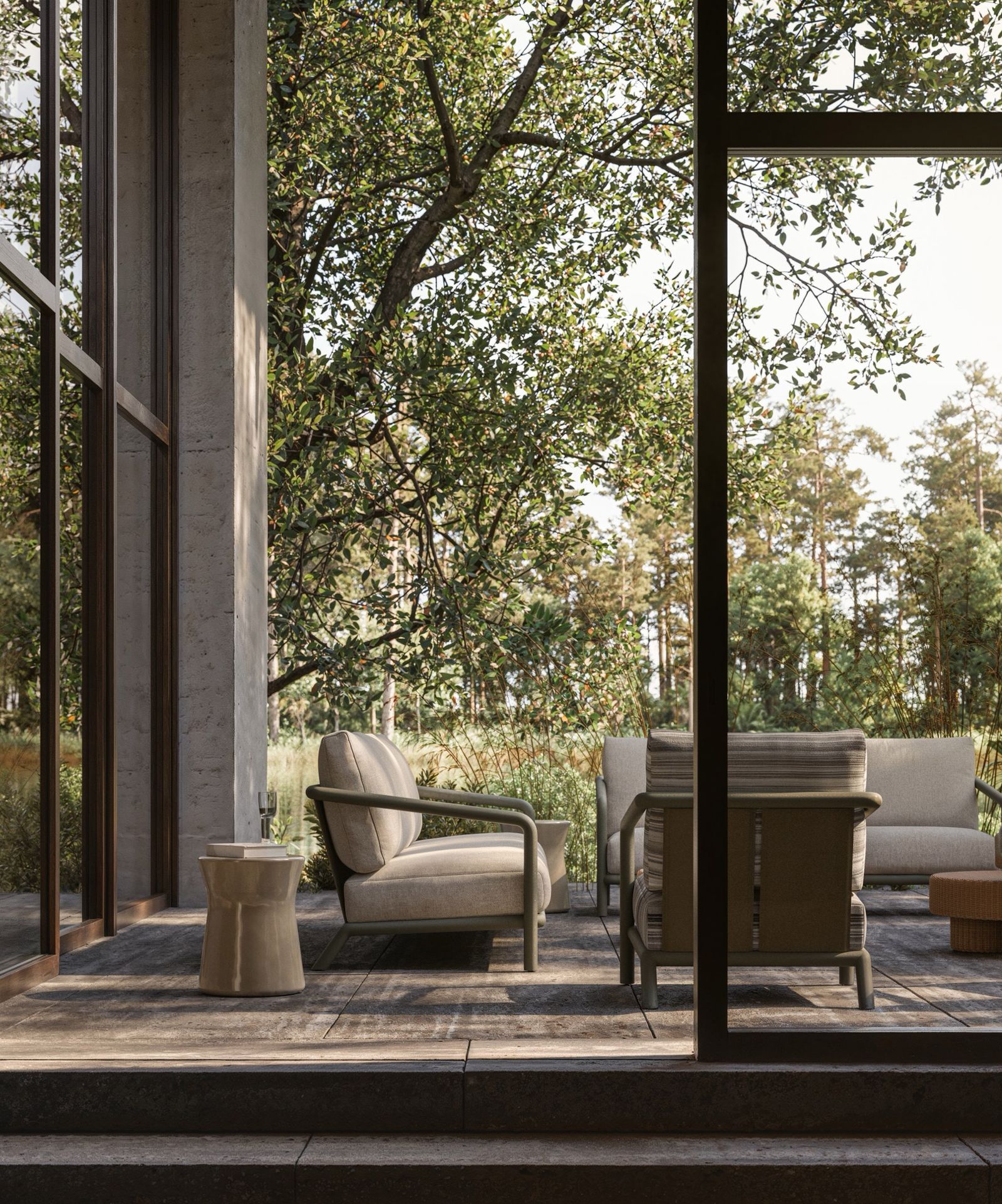 Molteni&C Уличный диван Soleva от Molteni & C — в интерьере