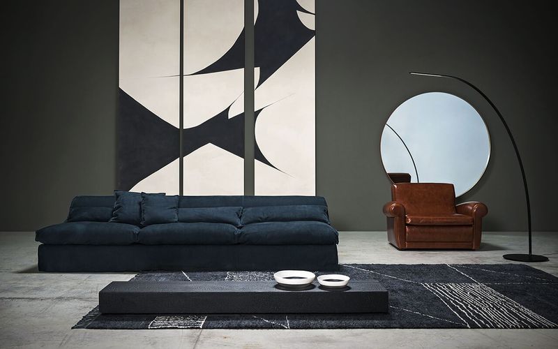 Baxter Диван Housse-mono Plume bleu от Baxter — в интерьере