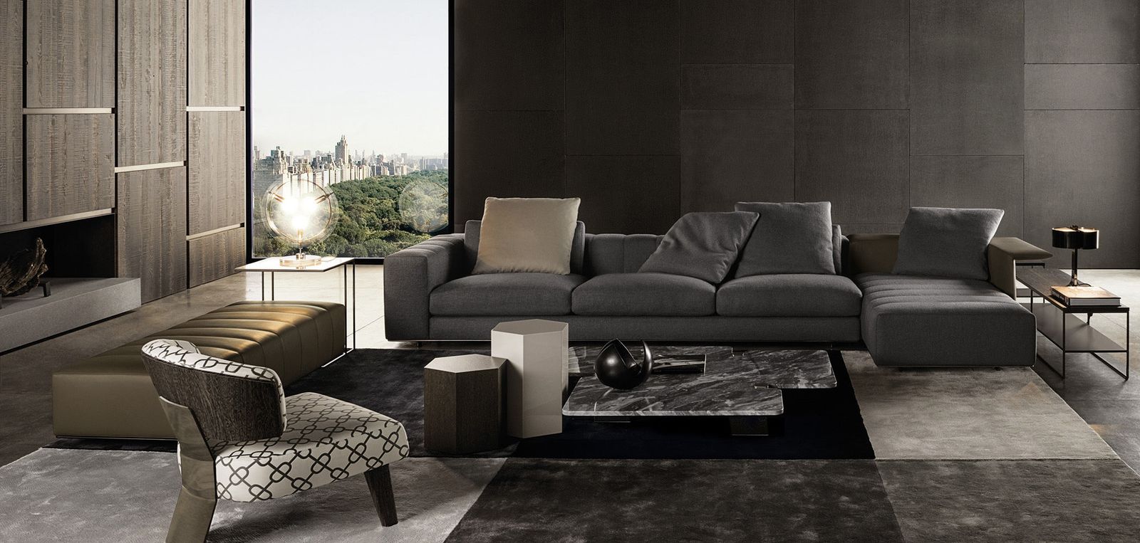 Meridiani Диван Freeman от Meridiani — в интерьере