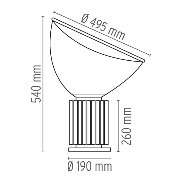 Flos Настольная лампа Taccia F6607030 PMMA от Flos