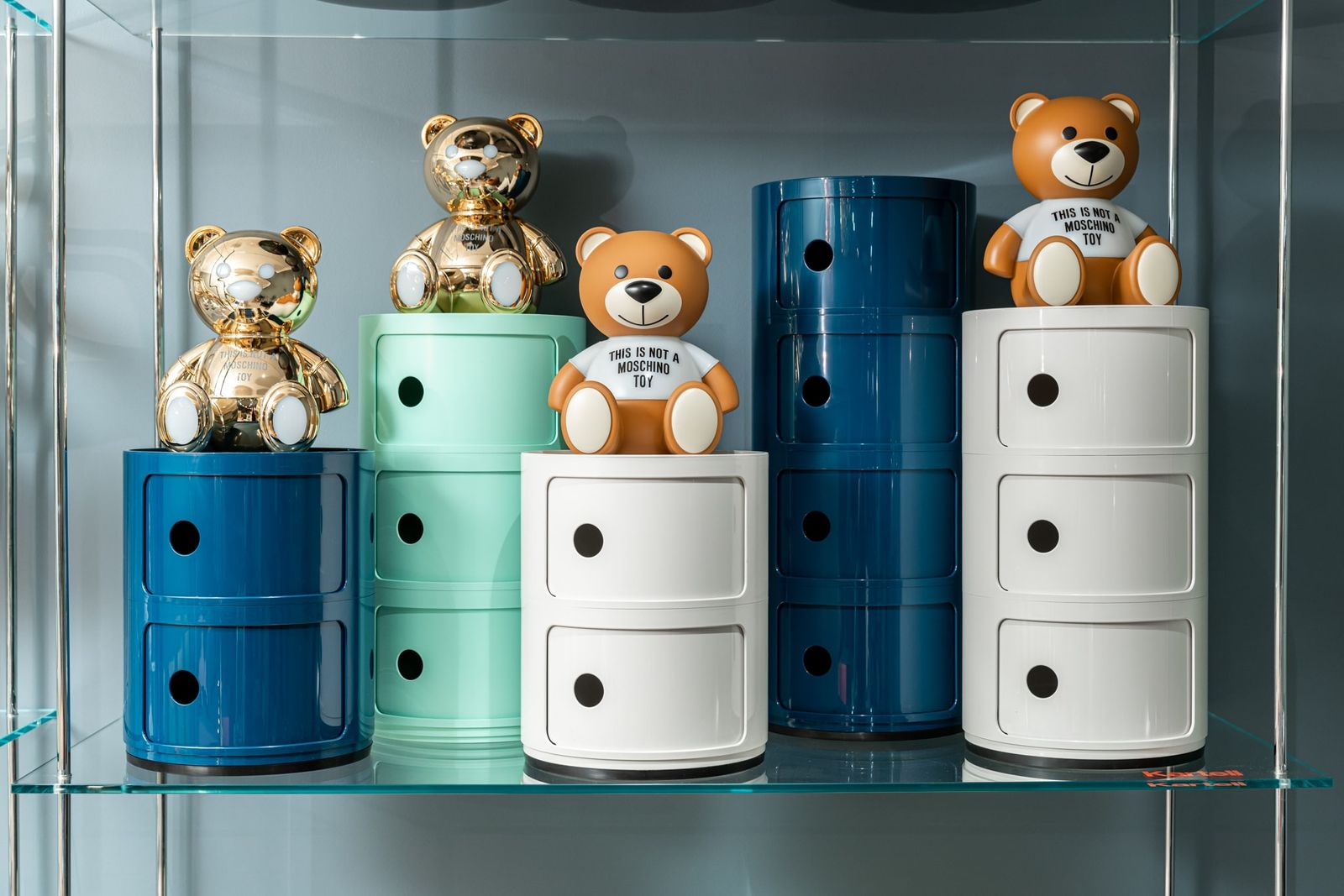 Kartell Прикроватная тумбочка Componibili White (3 секции) Glossy / Matt от Kartell — в интерьере
