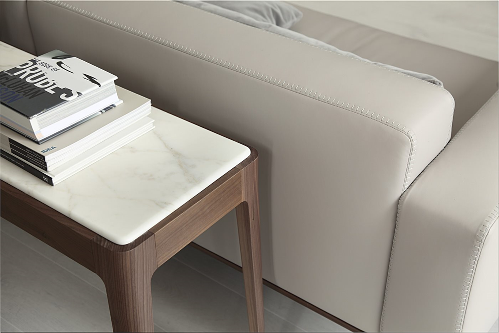 Porada Консоль Ziggy 12 noce canaletta/calacatta oro от Porada — в интерьере