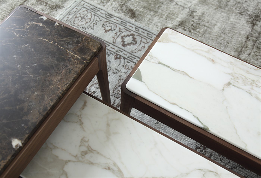 Porada Консоль Ziggy 12 noce canaletta/calacatta oro от Porada — в интерьере