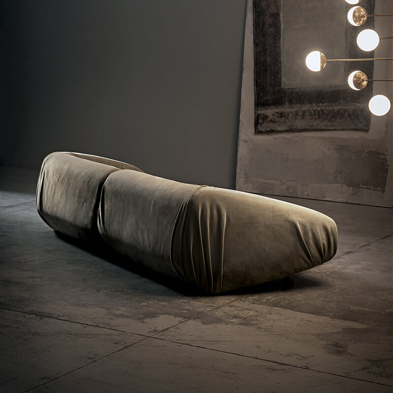 Baxter Диван Fold Nabuck Vintage Rose от Baxter — в интерьере