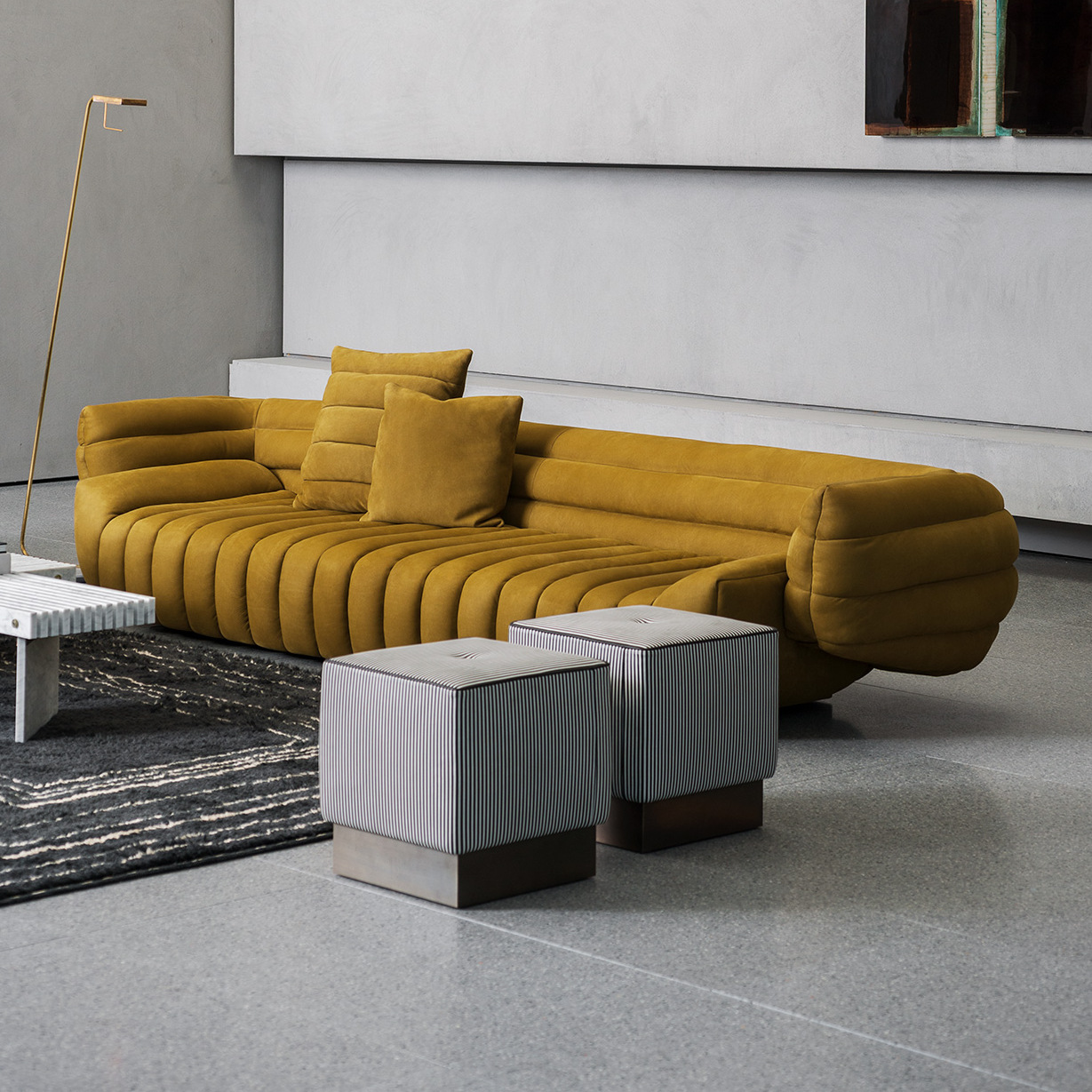 Baxter Диван Tactile Nabuck Kiwi от Baxter — в интерьере