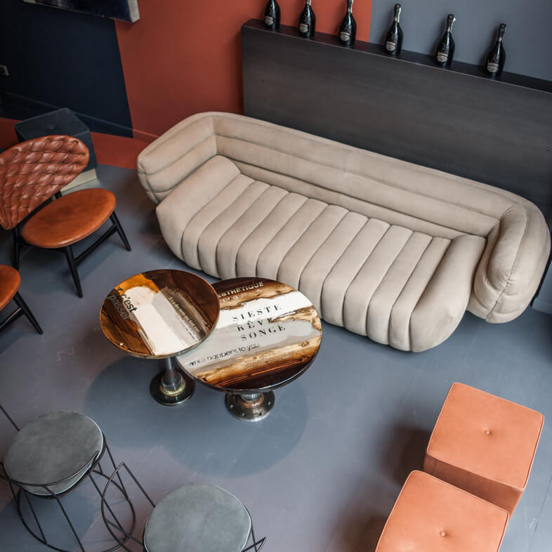 Baxter Диван Tactile Nabuck Kiwi от Baxter — в интерьере
