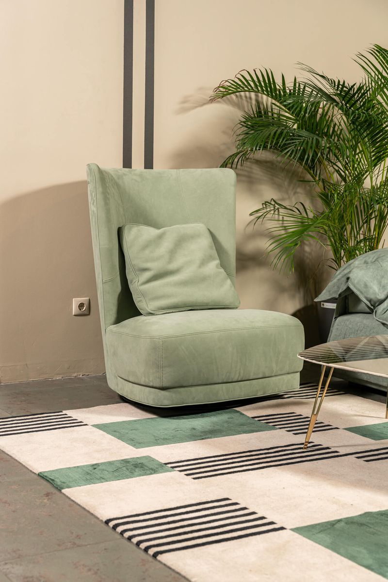 Baxter Кресло Etienne Bergere Leather Nabuck Sage от Baxter — в интерьере