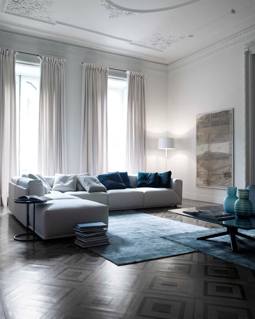 Meridiani Диван Bacon от Meridiani — в интерьере