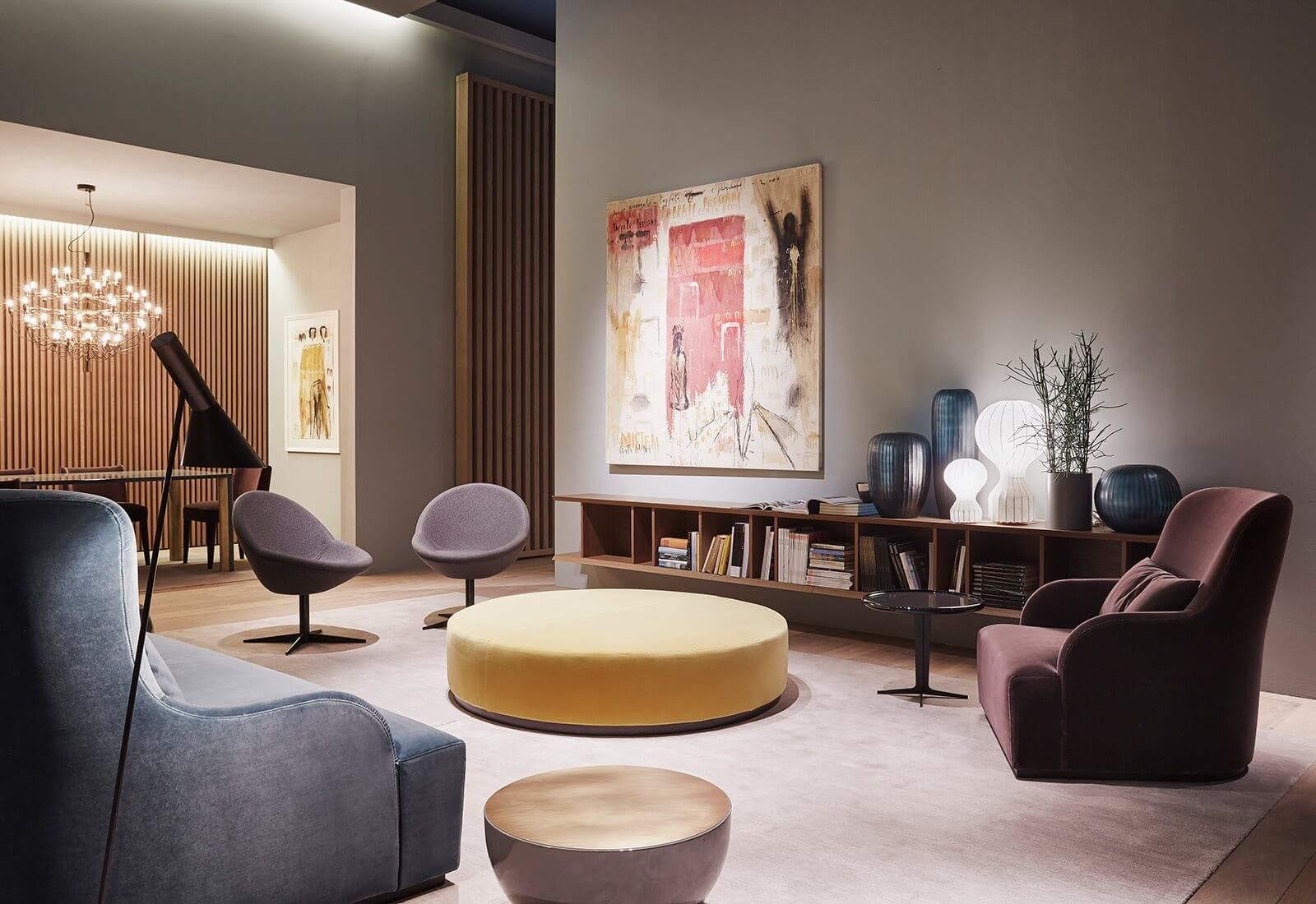 Meridiani Пуф Brons от Meridiani — в интерьере