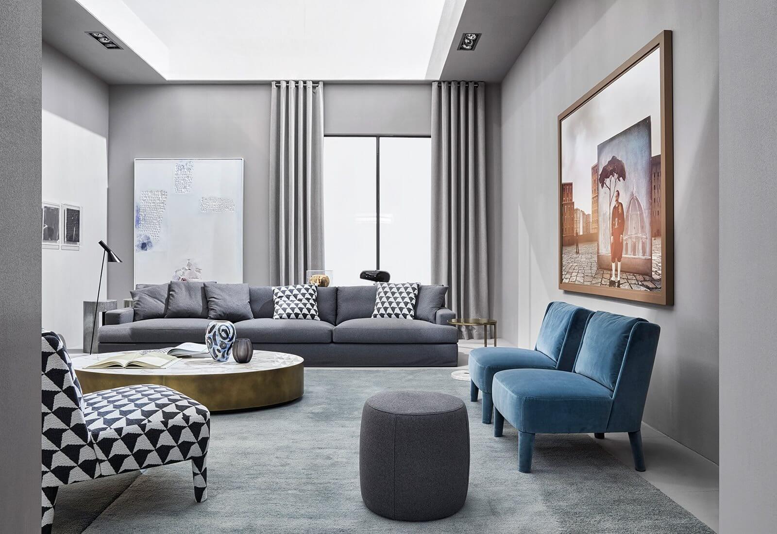 Meridiani Пуф Charlot от Meridiani — в интерьере