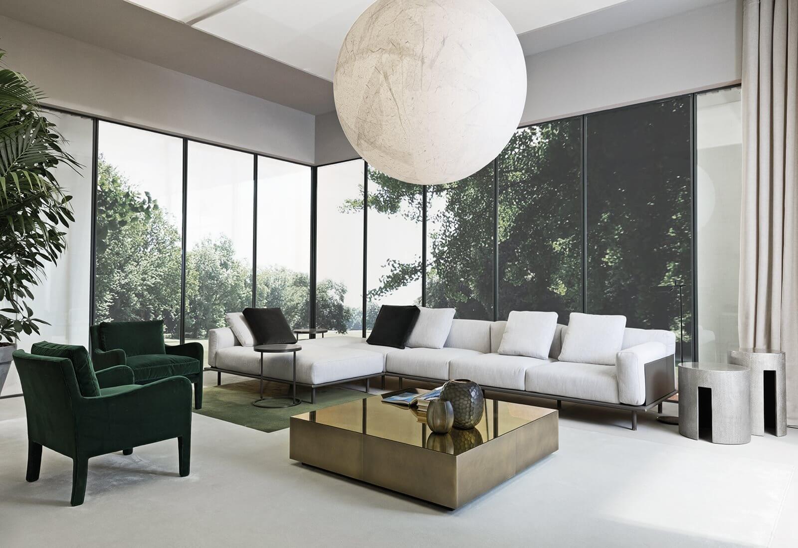 Meridiani Журнальный столик Belt Marble 120 от Meridiani — в интерьере