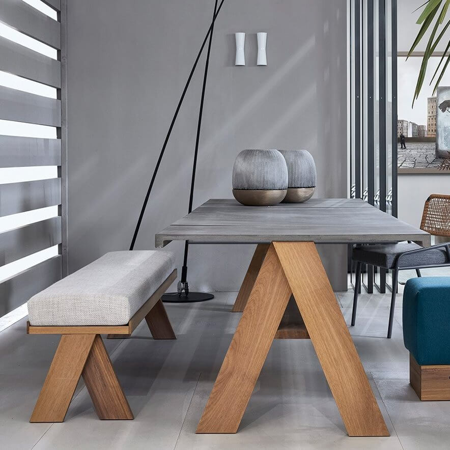 Meridiani Уличная скамья Joi Bench от Meridiani — в интерьере