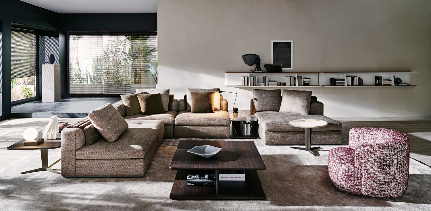Molteni&C Диван Albert с 7 подушками от Molteni & C — в интерьере