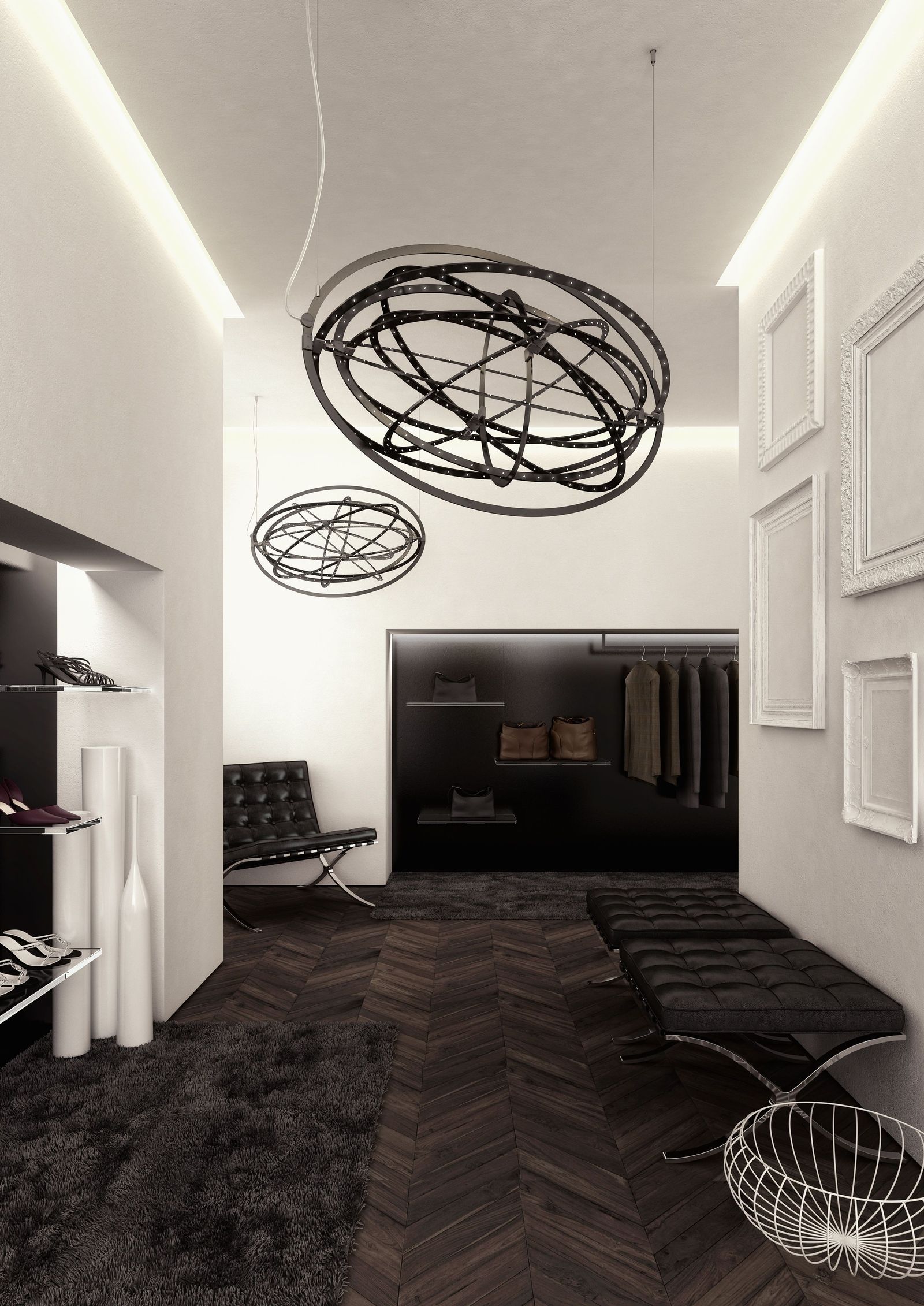 Artemide Люстра Copernico Suspension Black от Artemide — в интерьере