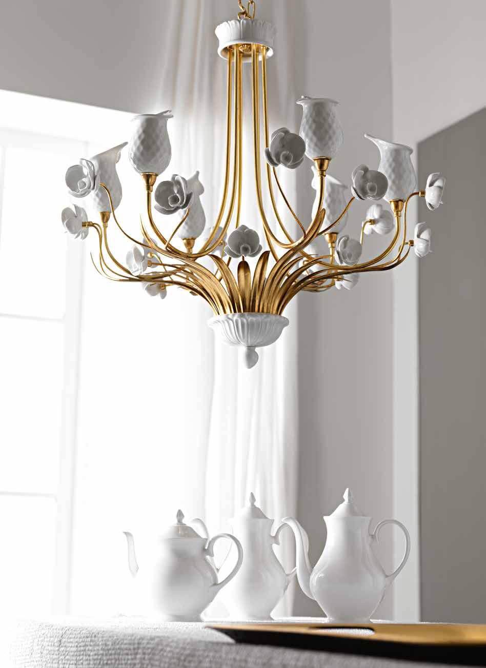 Le Porcellane Люстра Orchidea 5254 /5284 /5291 /5290 /5319 от Le Porcellane — в интерьере