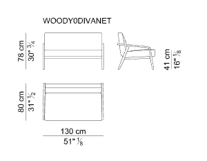 i 4 Mariani Диван Woody от i 4 Mariani