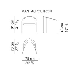 i 4 Mariani Кресло Manta от i 4 Mariani