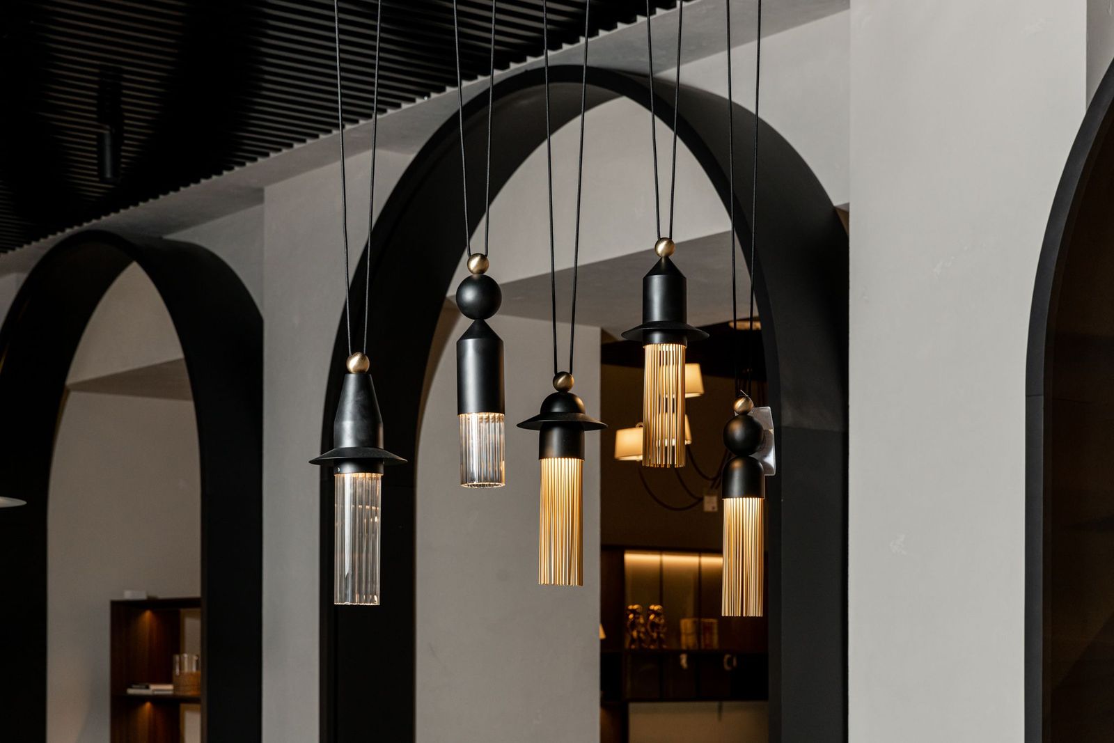 Masiero Подвесной светильник Nappe C5 Black от Masiero — в интерьере