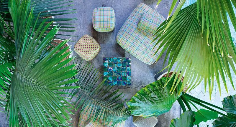 Paola Lenti Уличный пуф Hopi от Paola Lenti — в интерьере