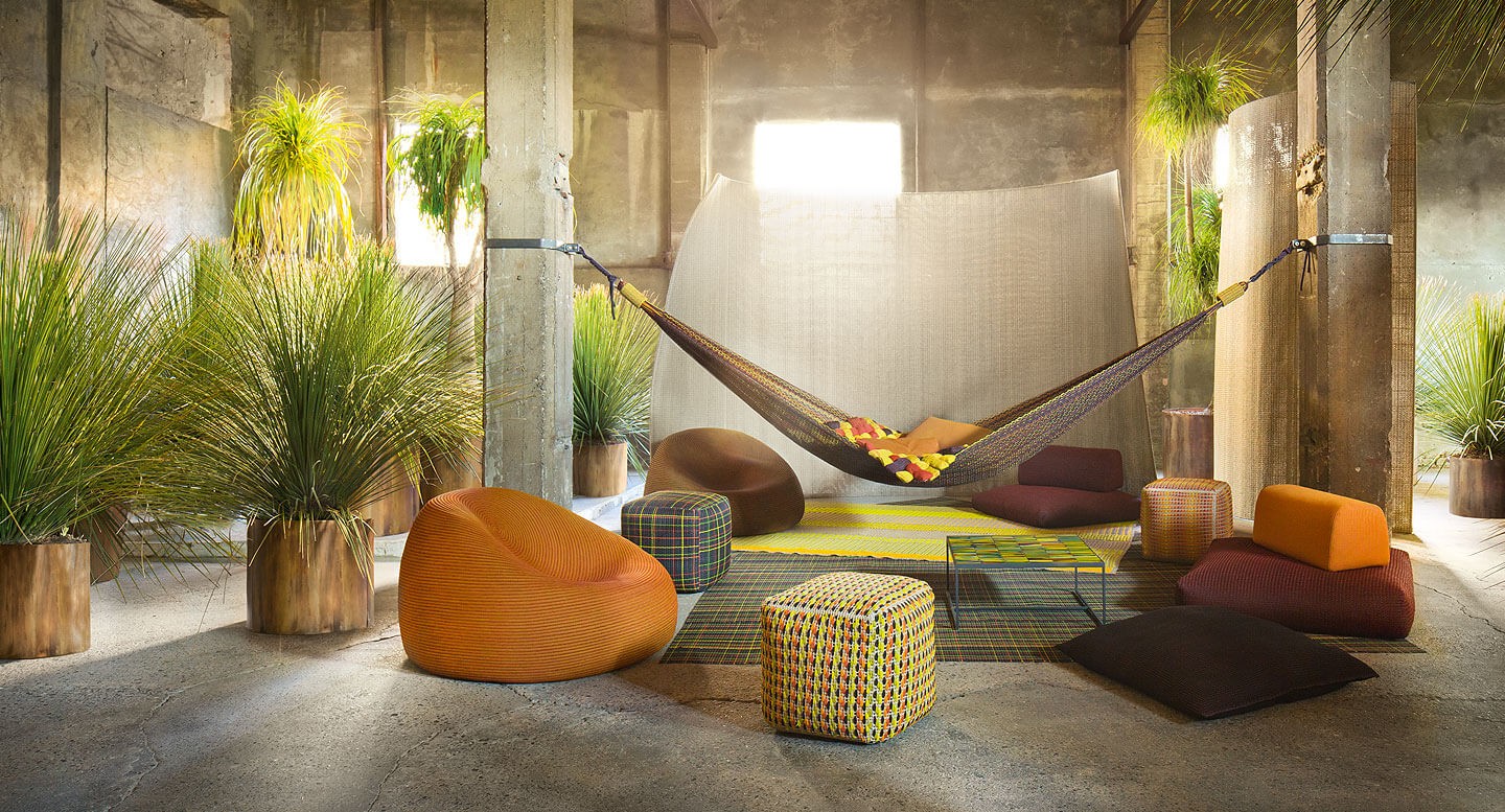 Paola Lenti Уличный пуф Spezie от Paola Lenti — в интерьере