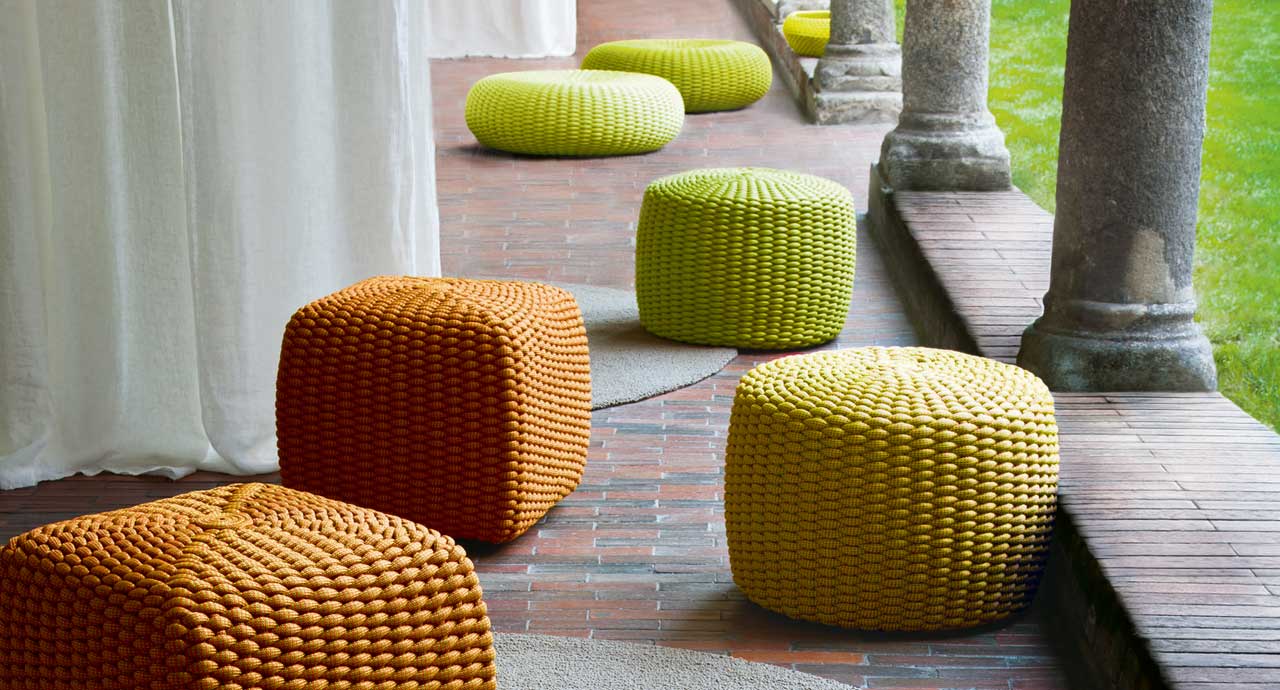 Paola Lenti Уличный пуф Tide от Paola Lenti — в интерьере