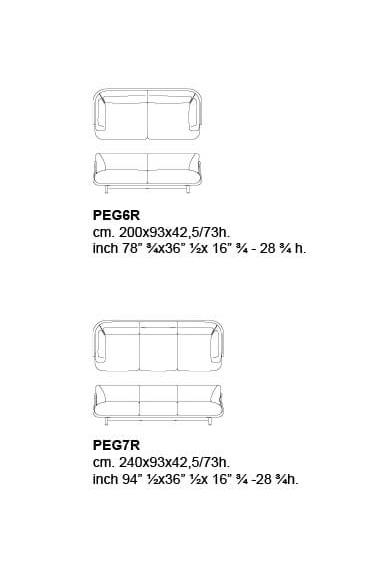 Cappellini Диван Peg от Cappellini
