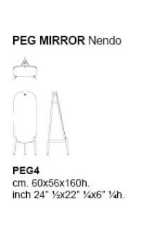 Cappellini Зеркало Peg Standing от Cappellini