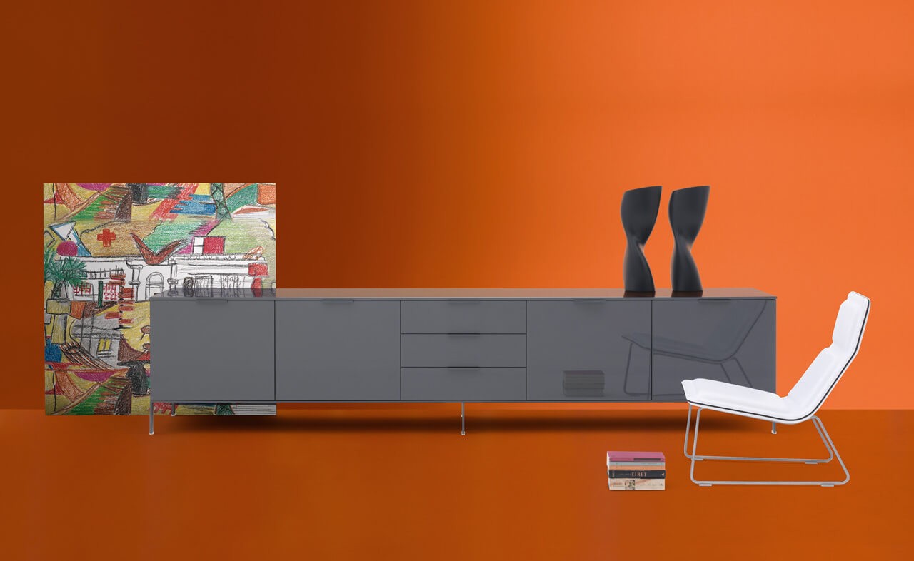 Cappellini Ваза Black/White от Cappellini — в интерьере