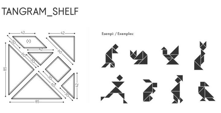 Lago Модульная полка Tangram от Lago